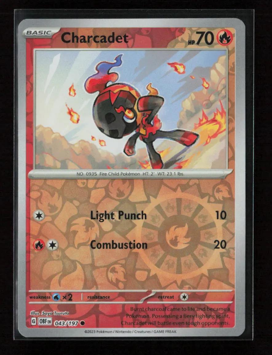 Charcadet Common Sv03: Obsidian Flames 043/197 Nm 1