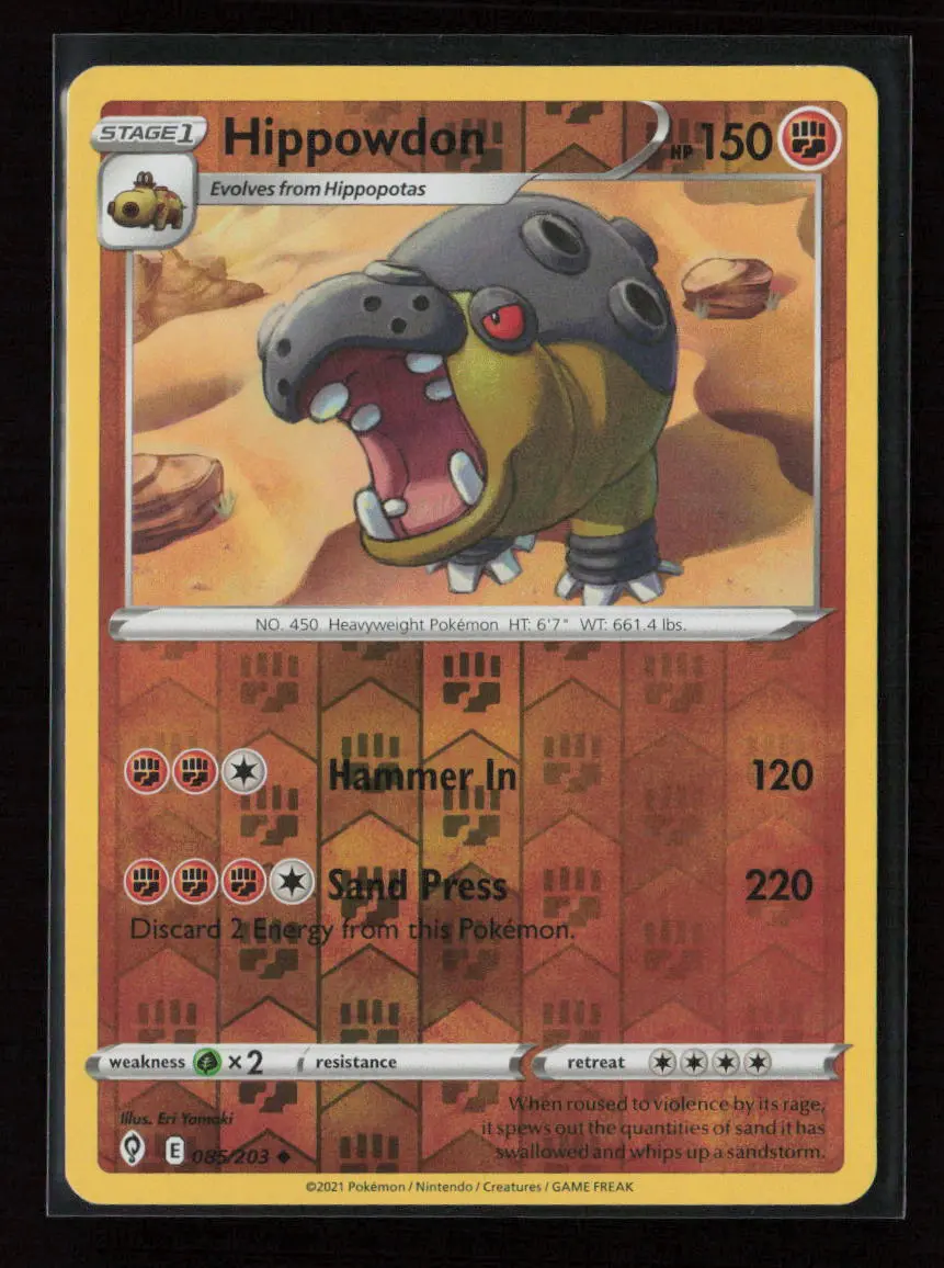 Hippowdon Uncommon Swsh07: Evolving Skies 085/203 Nm 1