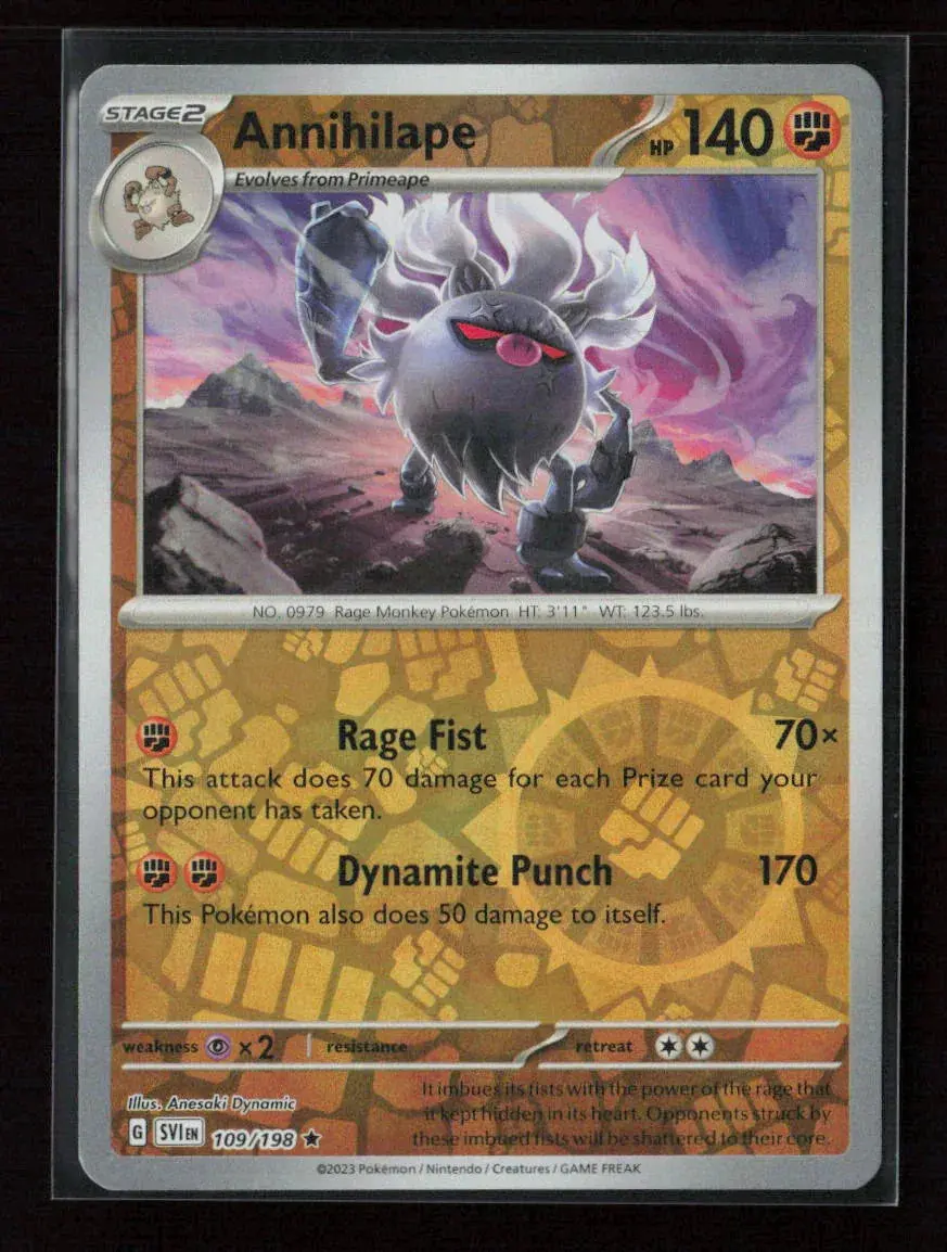Annihilape Rare Sv01: Scarlet & Violet Base Set 109/198 Nm 1