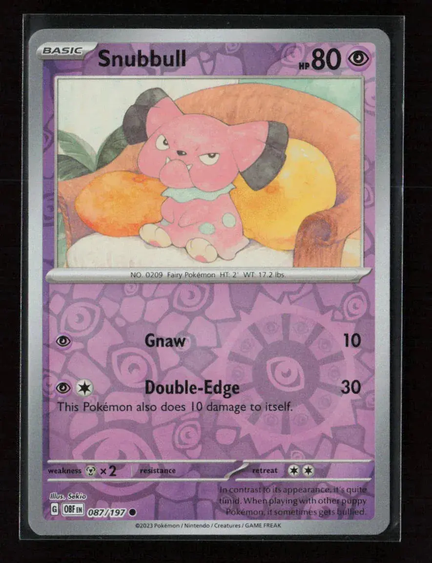 Snubbull Common Sv03: Obsidian Flames 087/197 Nm 1