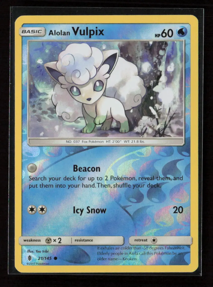 Alolan Vulpix Common Sm - Guardians Rising 21/145 Lp 1