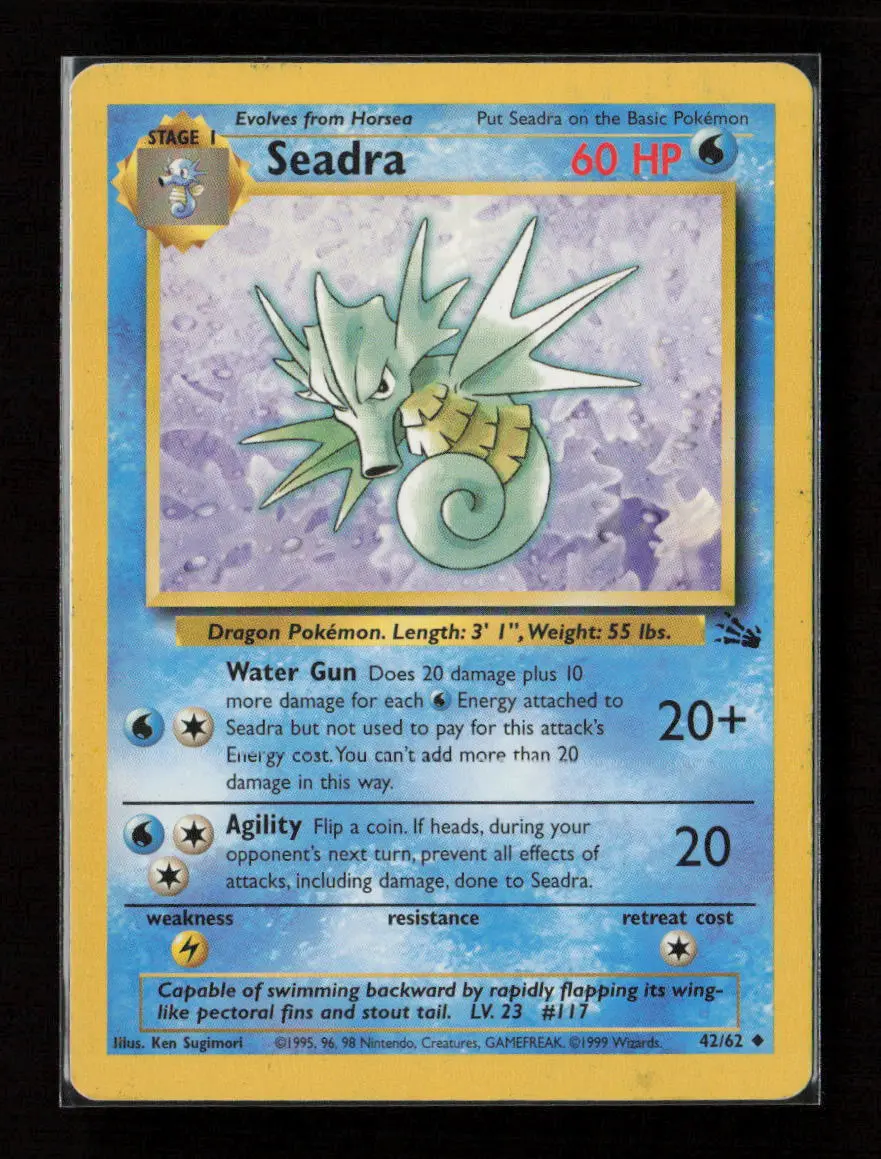 Seadra Uncommon Fossil 42/62 Lp 1
