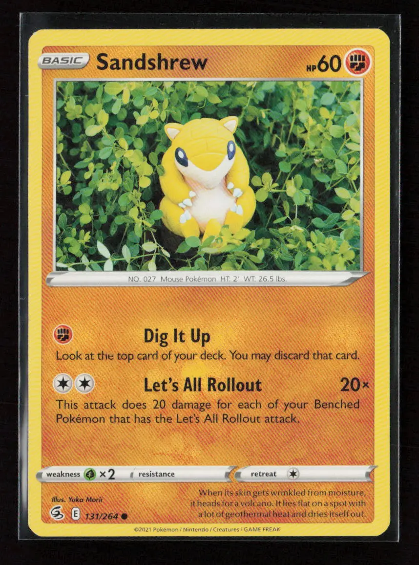 Sandshrew Common Swsh08: Fusion Strike 131/264 Lp 1