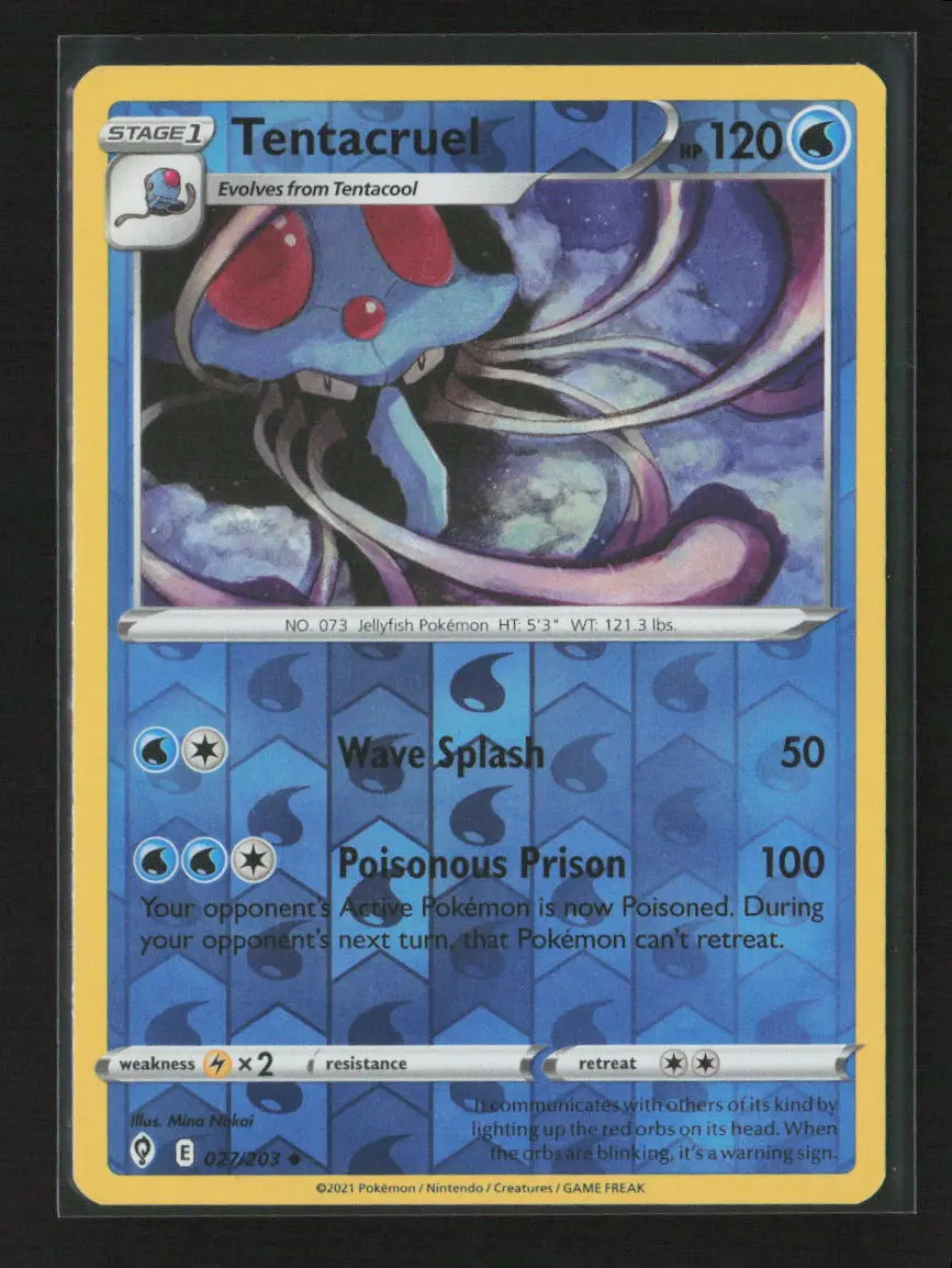Tentacruel Uncommon Swsh07: Evolving Skies 027/203 Lp 1