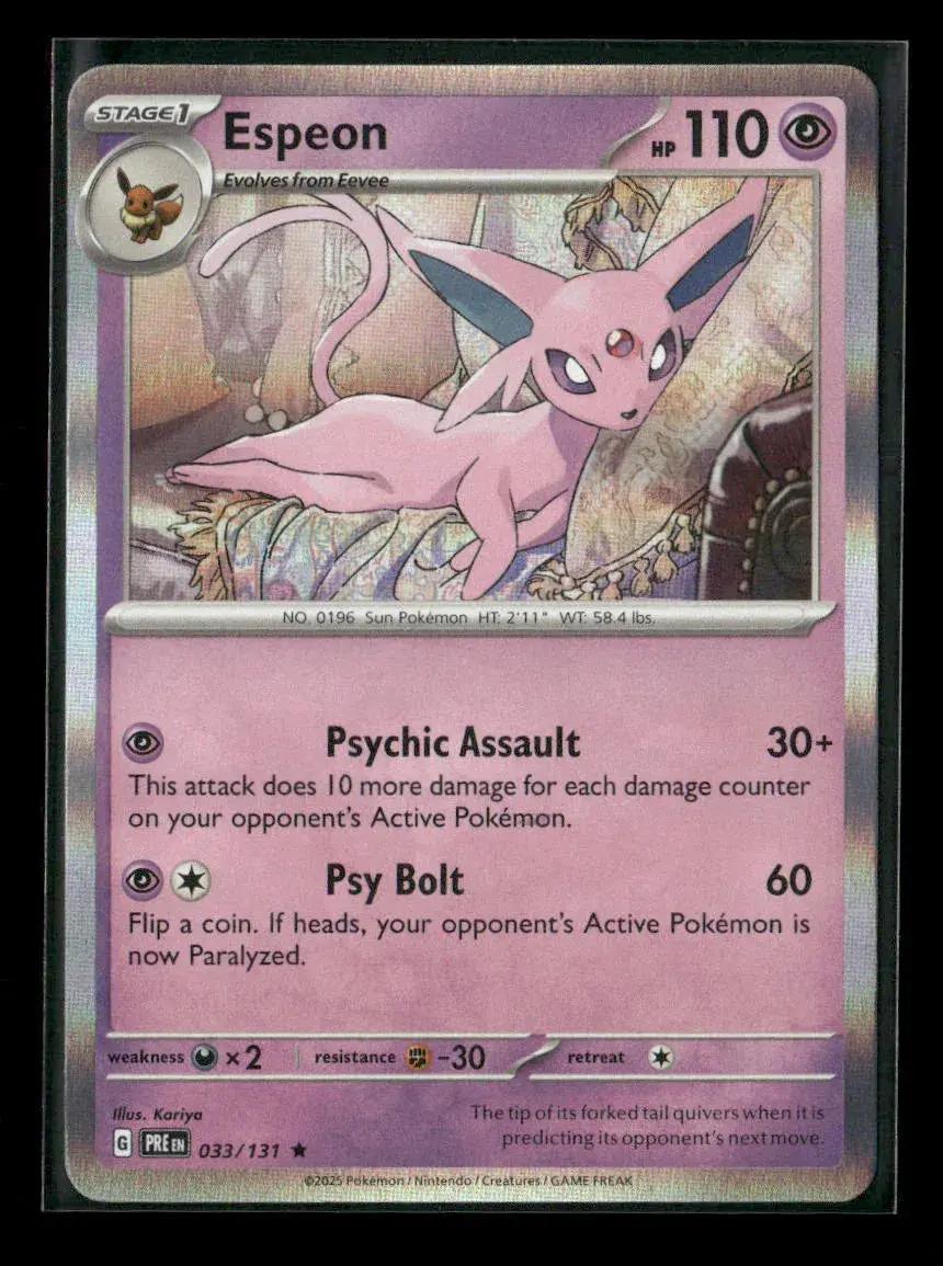 Espeon Rare Sv: Prismatic Evolutions 033/131 Nm 1