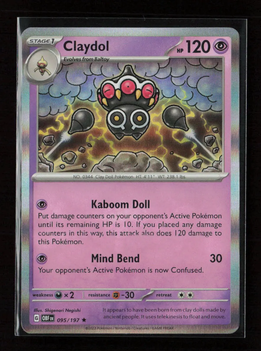 Claydol Rare Sv03: Obsidian Flames 095/197 Nm 1