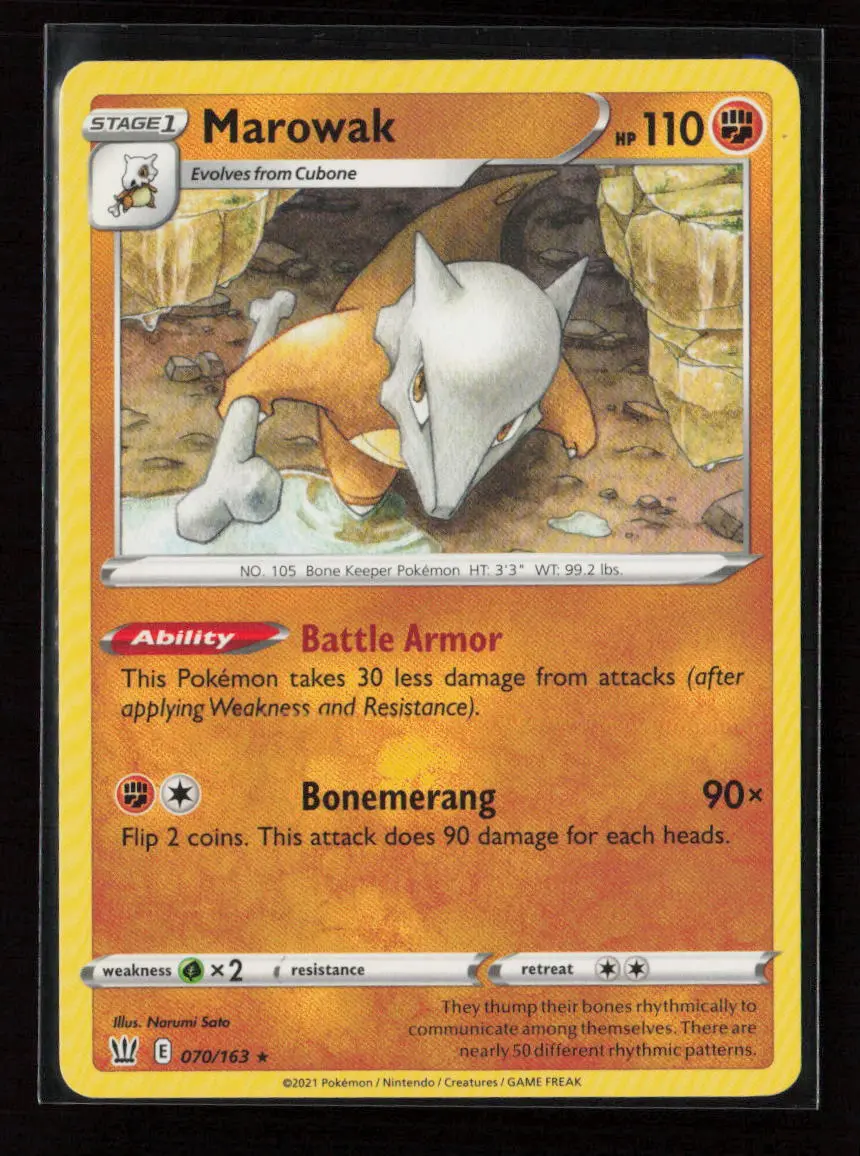 Marowak Rare Swsh05: Battle Styles 070/163 Lp 1