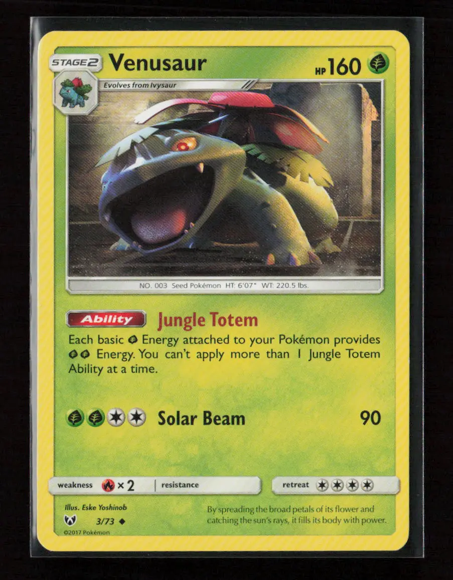 Venusaur Uncommon Shining Legends 3/73 Lp 1