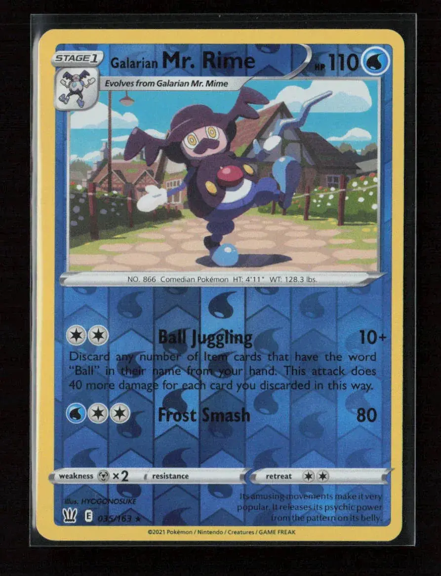 Galarian Mr. Rime Rare Swsh05: Battle Styles 035/163 Nm 1