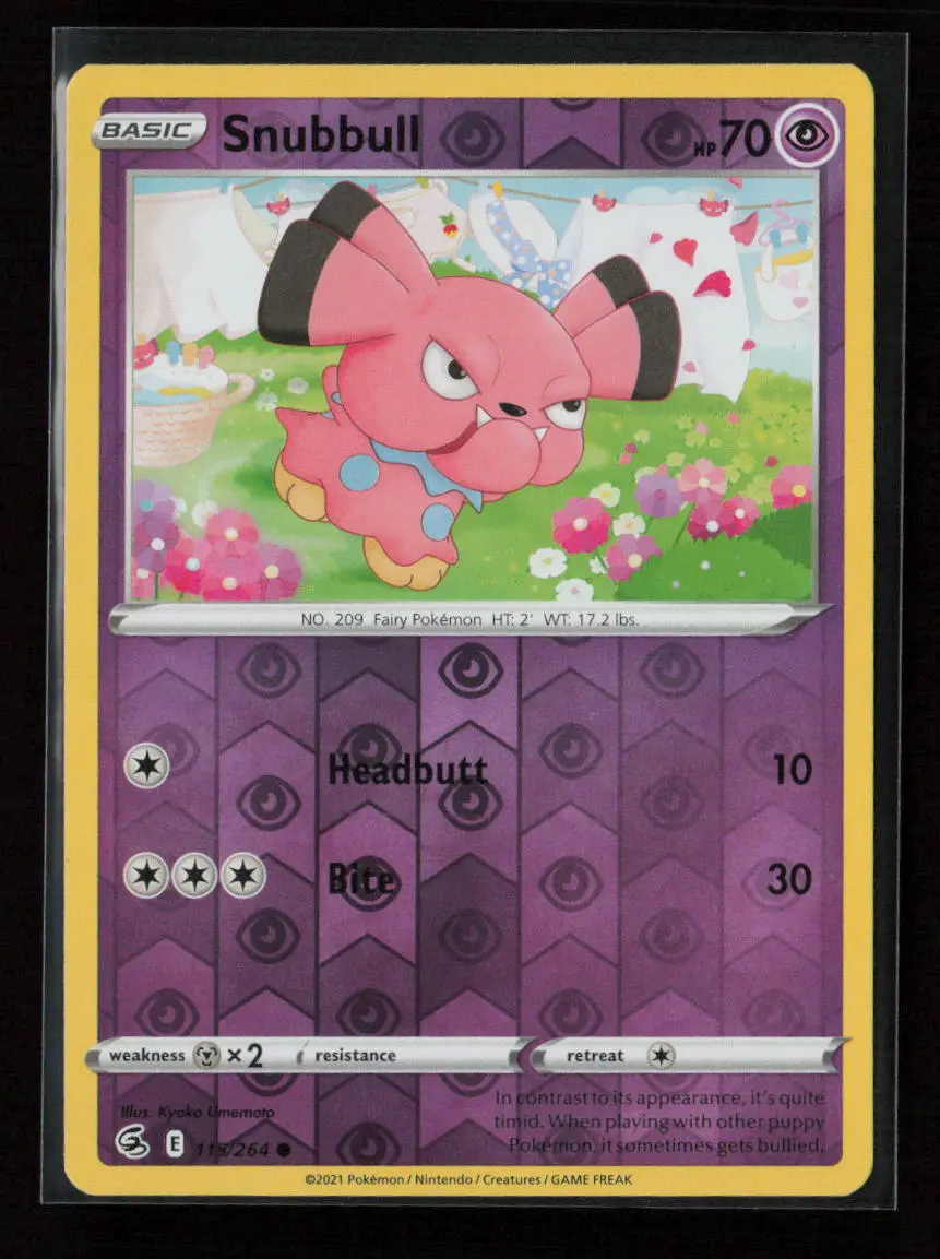 Snubbull Common Swsh08: Fusion Strike 115/264 Nm 1