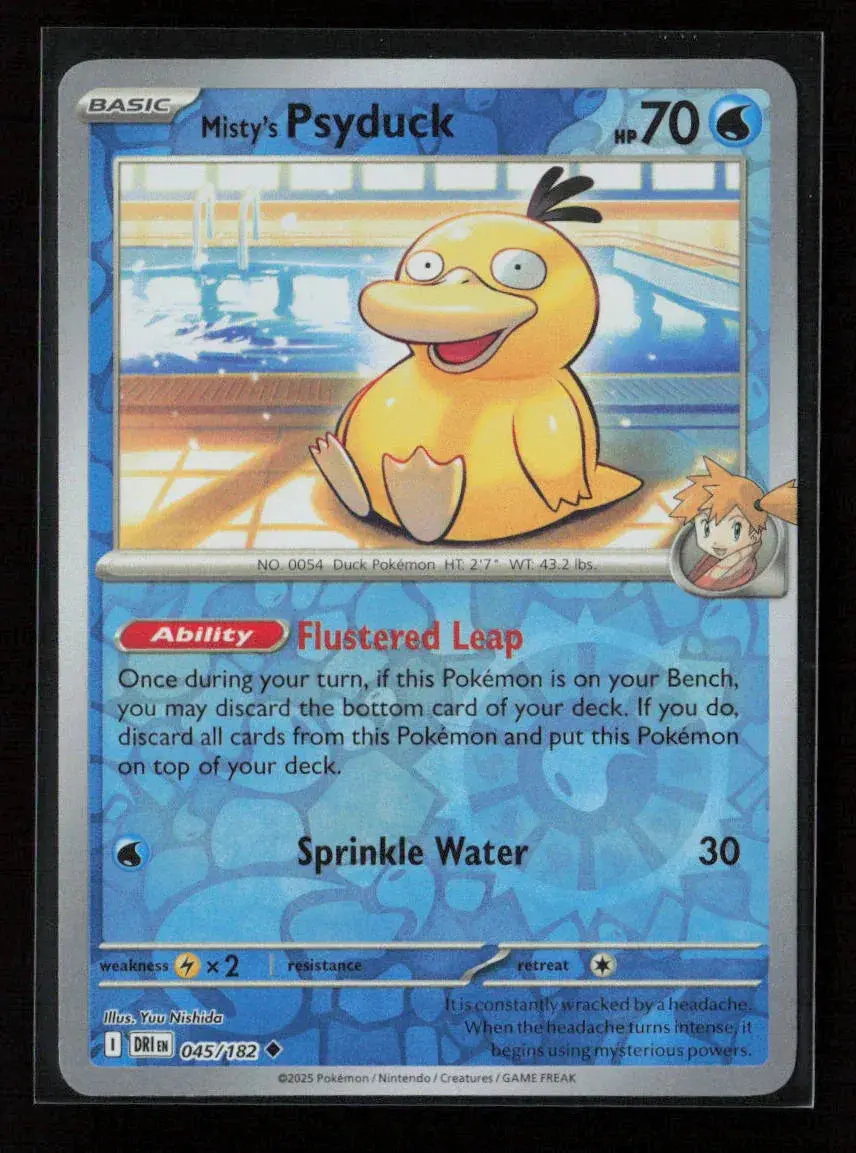 Misty's Psyduck Uncommon Sv10: Destined Rivals 045/182 Nm 1