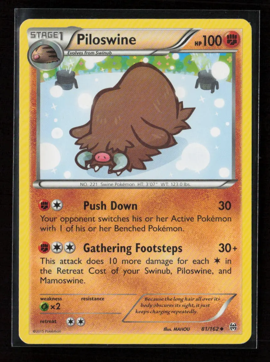 Piloswine Uncommon Xy - Breakthrough 81/162 Lp 1