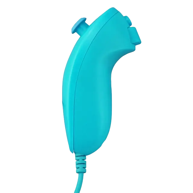New Aftermarket Nintendo Wii Blue Nunchuck Numchuck 1