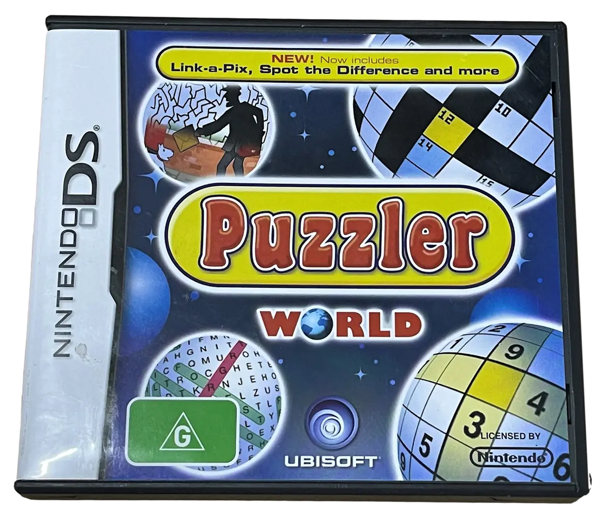 Puzzler World Nintendo Ds 2Ds 3Ds Game *Complete* (Pre-Owned) 1