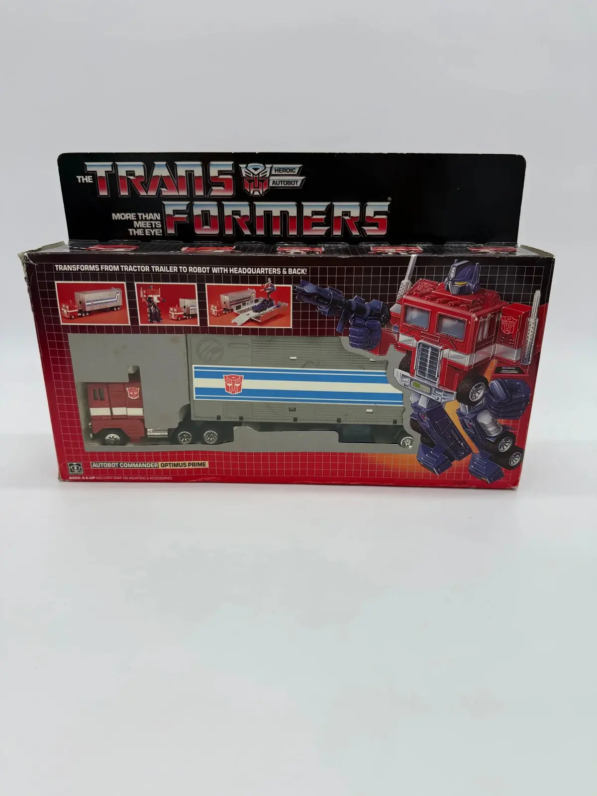 Vintage G1 Optimus Prime 1984 - 1St Edition Metal Plate Variant With Box 1