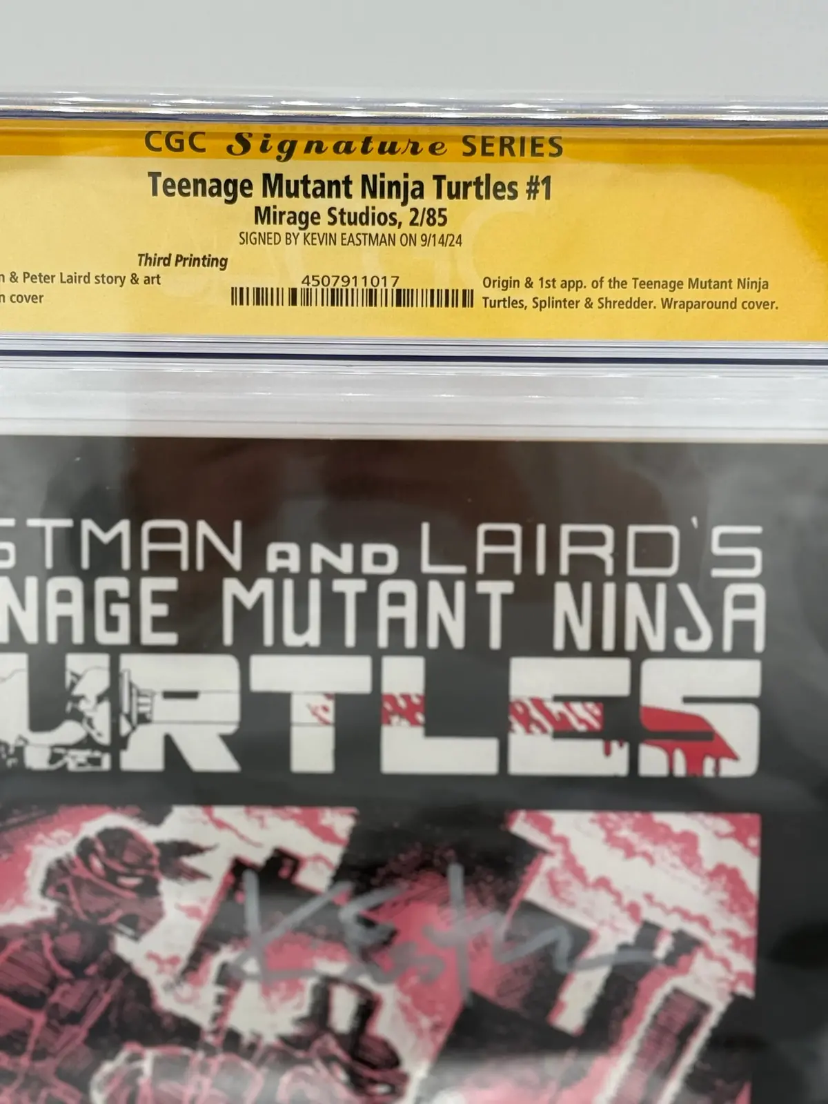 Tmnt #1 Cgc 9.2 - Signed By Kevin Eastman - 1984 Mirage First Print 2