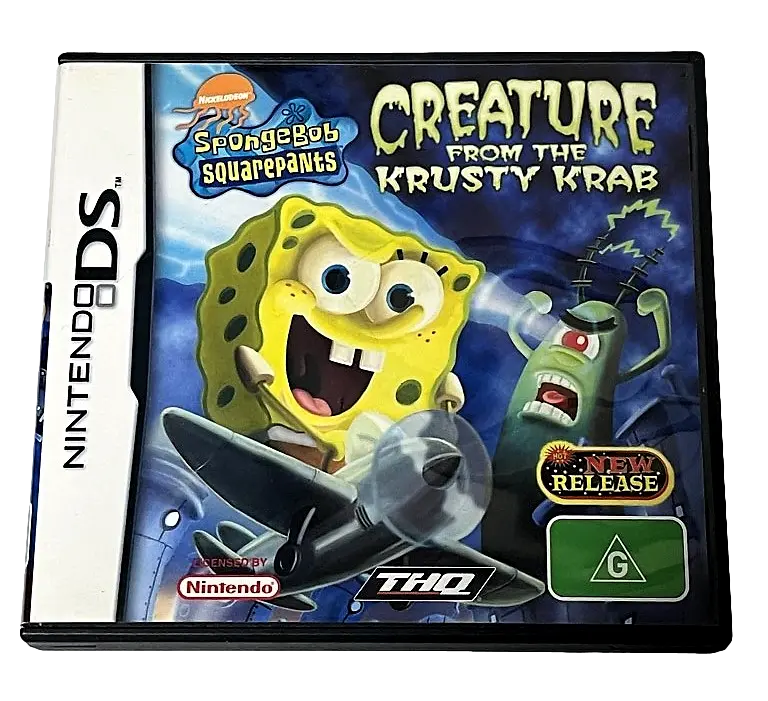 Spongebob Squarepants Creature From The Krusty Krab Nintendo Ds Game *Complete* (Pre-Owned) 1