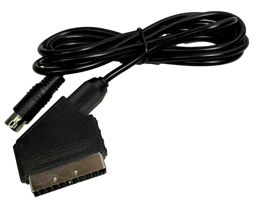 Sega Saturn Pal Av Cables Rgb Scart Tv Replacement New Aftermarket 1.8 Metre 1