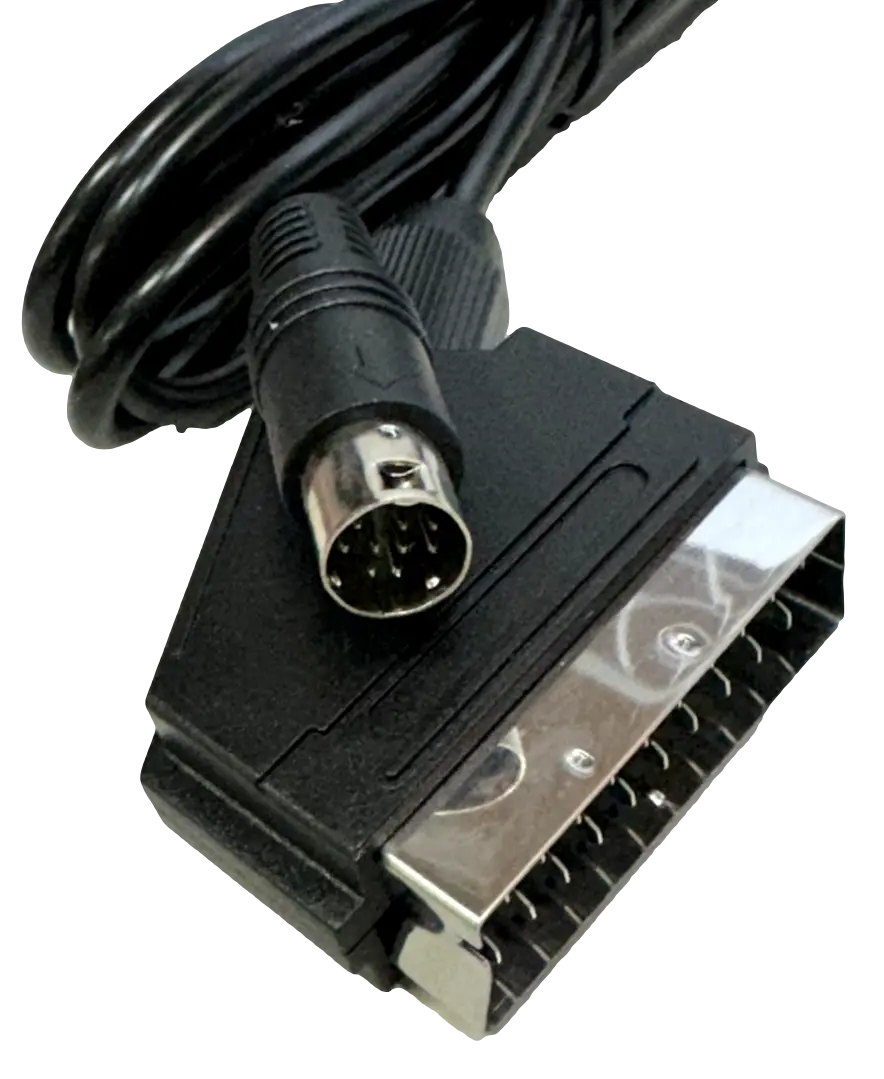 Sega Saturn Pal Av Cables Rgb Scart Tv Replacement New Aftermarket 1.8 Metre 2