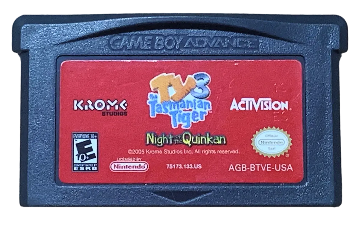 Ty 3 The Tasmanian Tiger Night Of The Quinkan Nintendo Gba (Cartridge Only) (Pre-Owned) 1