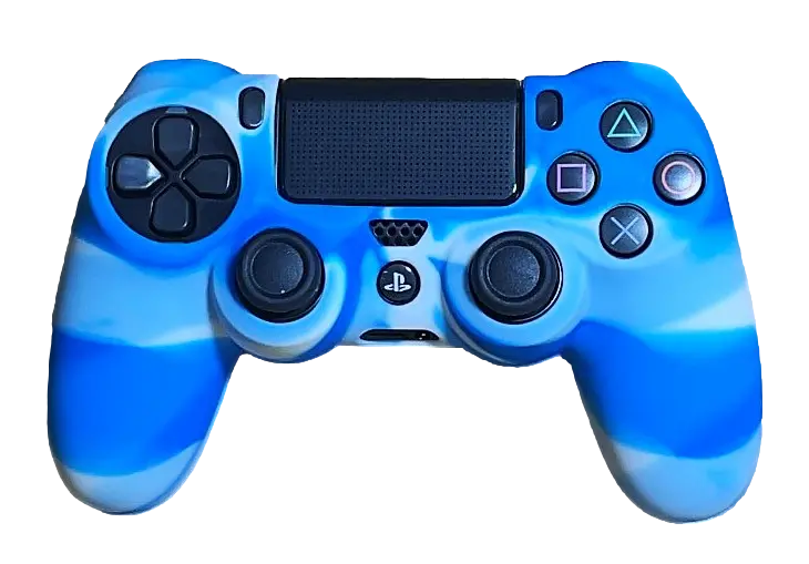 Silicone Cover For Ps4 Controller Case Skin -  Light Blue Swirls 1