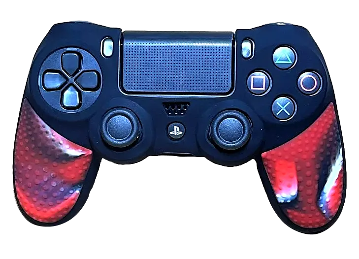 Silicone Cover For Ps4 Controller Case Skin - Black/Red Camo 1