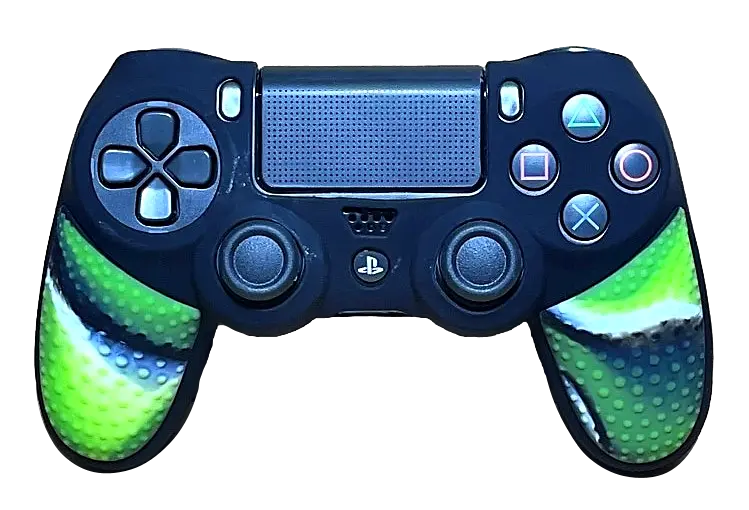 Silicone Cover For Ps4 Controller Case Skin - Black/Green Camo 1