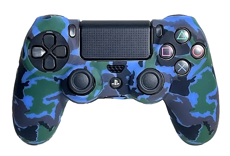 Silicone Cover For Ps4 Controller Case Skin - Blue Camo 1