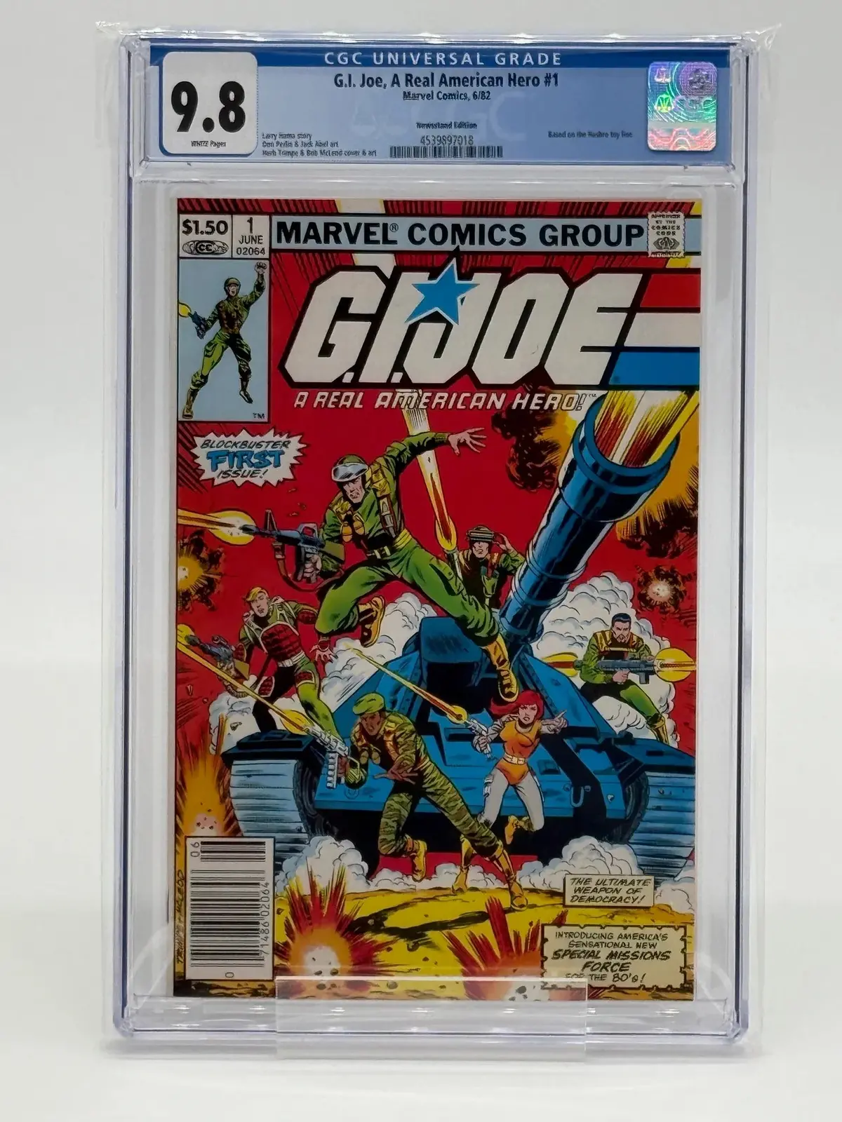 Gi Joe #1 Newsstand Cgc 9.8 1