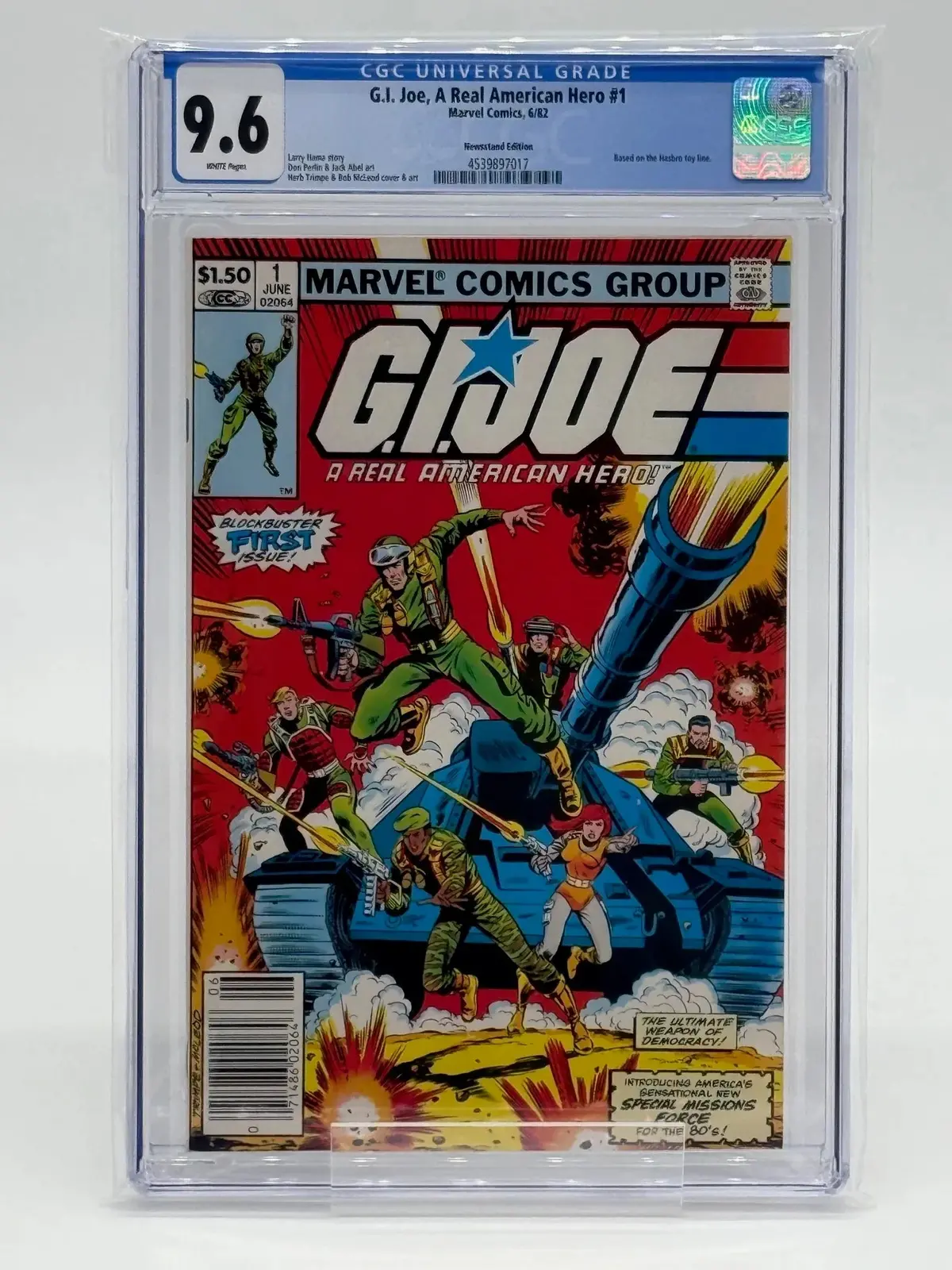 Gi Joe #1 Newsstand Cgc 9.6 1
