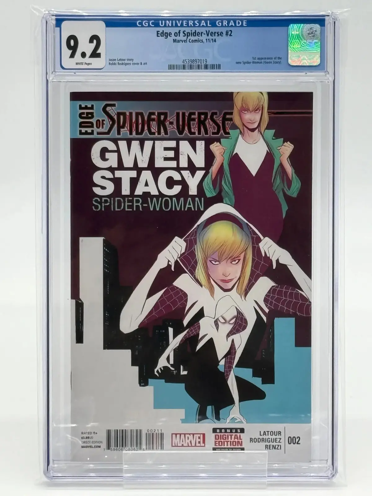 Edge Of Spider-Verse #2 Cgc 9.2 1