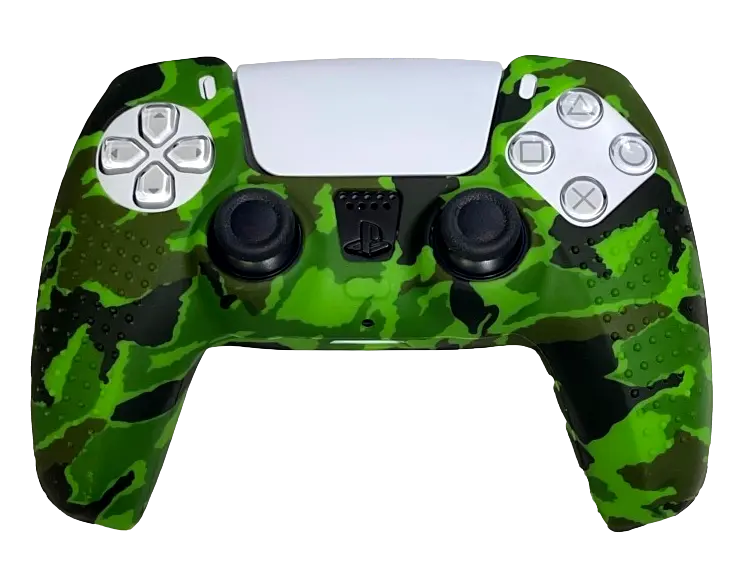 Silicone Cover For Ps5 Controller Case Skin - Green Camo 1