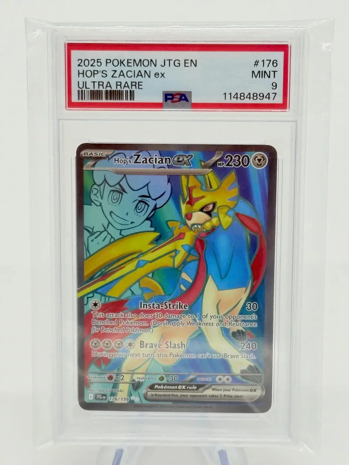 Psa 9 - Hop's Zacian Ex #176 1