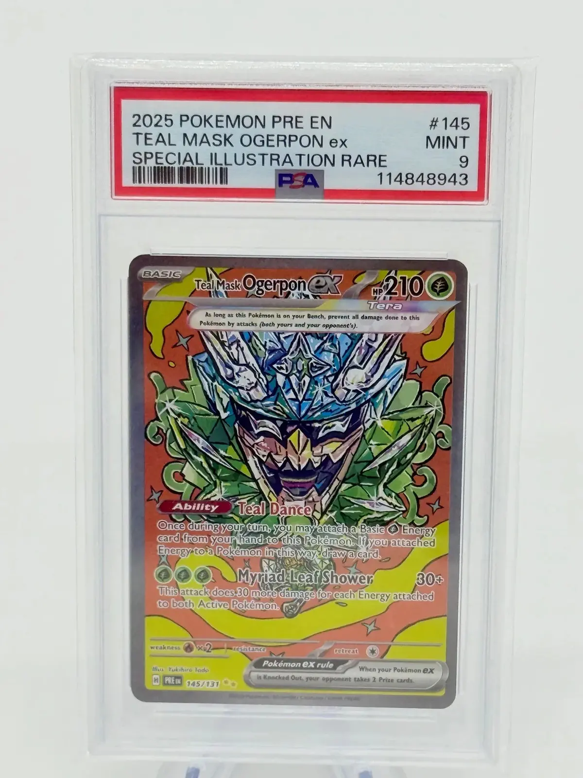 Psa 9 - Teal Mask Ogerpon Ex #145 1