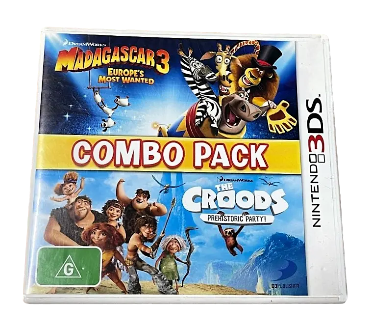 Combo Pack Madagascar 3 And The Croods Nintendo 3Ds 2Ds Game (Pre-Owned) 1