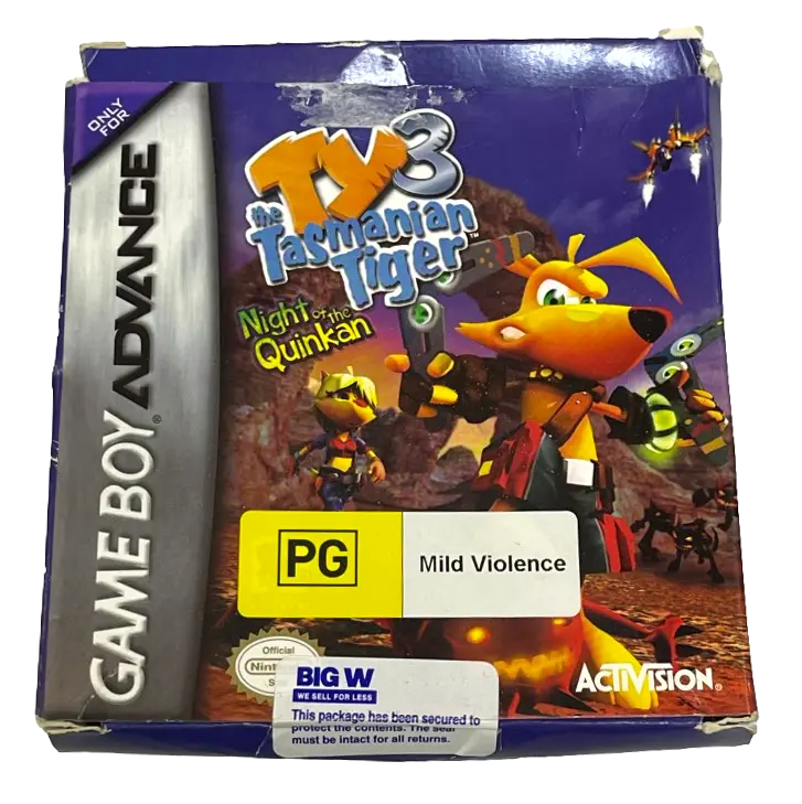 Ty 3 Night Of The Quinkan Nintendo Gameboy Advance Gba *Complete* Boxed (Preowned) 1