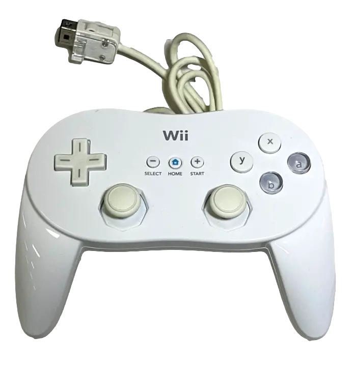 Genuine Nintendo Wii White Classic Controller Pro Remote Snes Nes Mini (Pre-Owned) 1