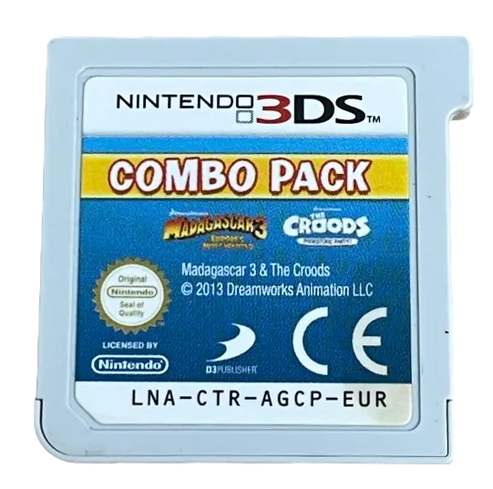 Combo Pack Madagascar 3 And The Croods Nintendo 3Ds 2Ds Game (Cartridge Only) (Preowned) 1