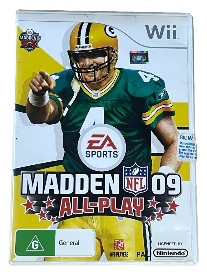Madden Nfl 09 All Play Nintendo Wii Pal *Complete* (Preowned) 1