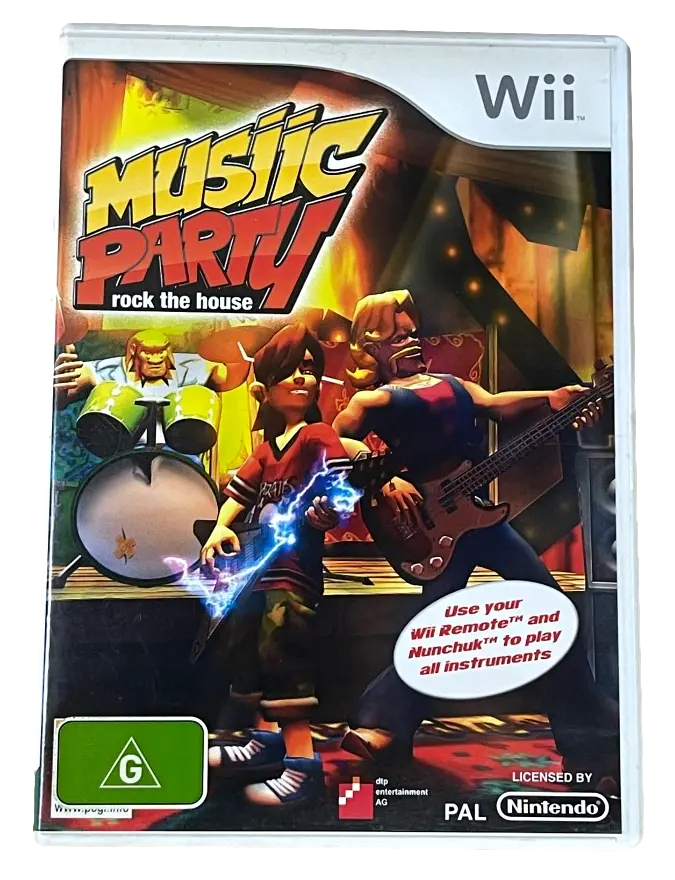 Music Party Rock The House Nintendo Wii Pal *Complete* (Pre-Owned) 1