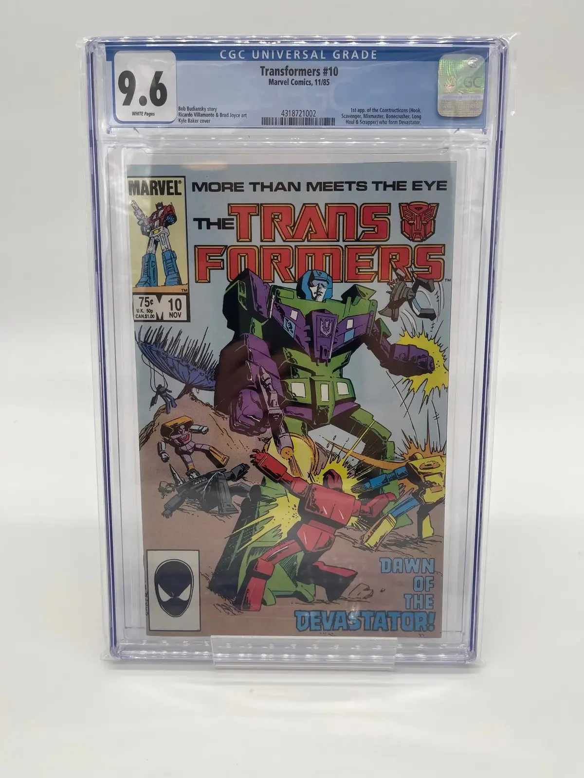 Transformers #10 - Cgc 9.6 1