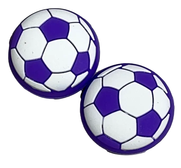 Thumb Grips X 2 For Ps4 Ps5 Xboxone Xbox Series Toggle Cover Cap - Purple Soccer 1