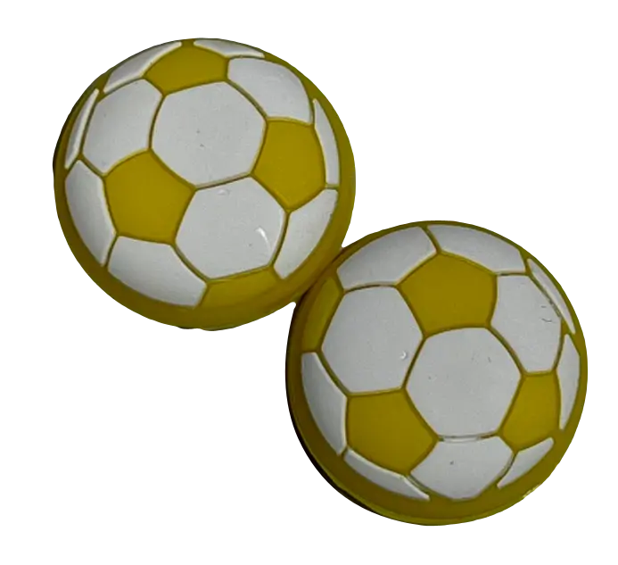 Thumb Grips X 2 For Ps4 Ps5 Xboxone Xbox Series Toggle Cover Cap - Yellow Soccer 1