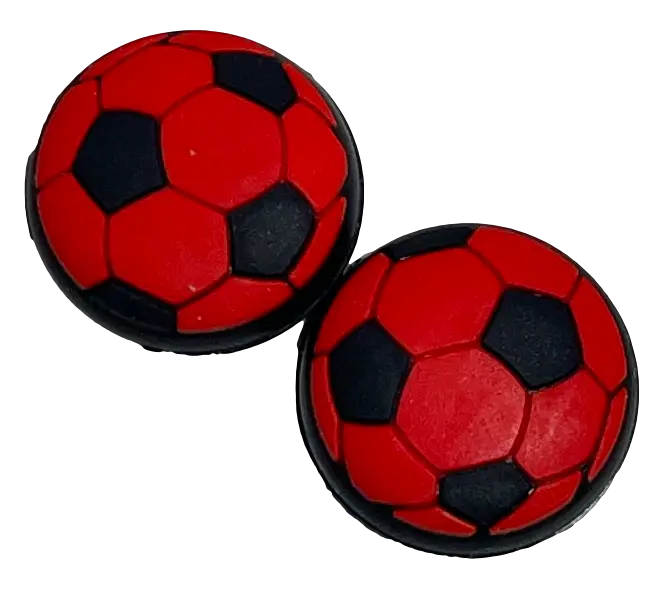 Thumb Grips X 2 For Ps4 Ps5 Xboxone Xbox Series X Toggle Cover Cap - Red Soccer 1