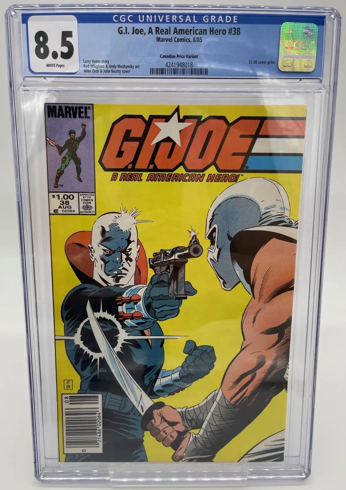 Gi Joe #38 Cgc 8.5 1