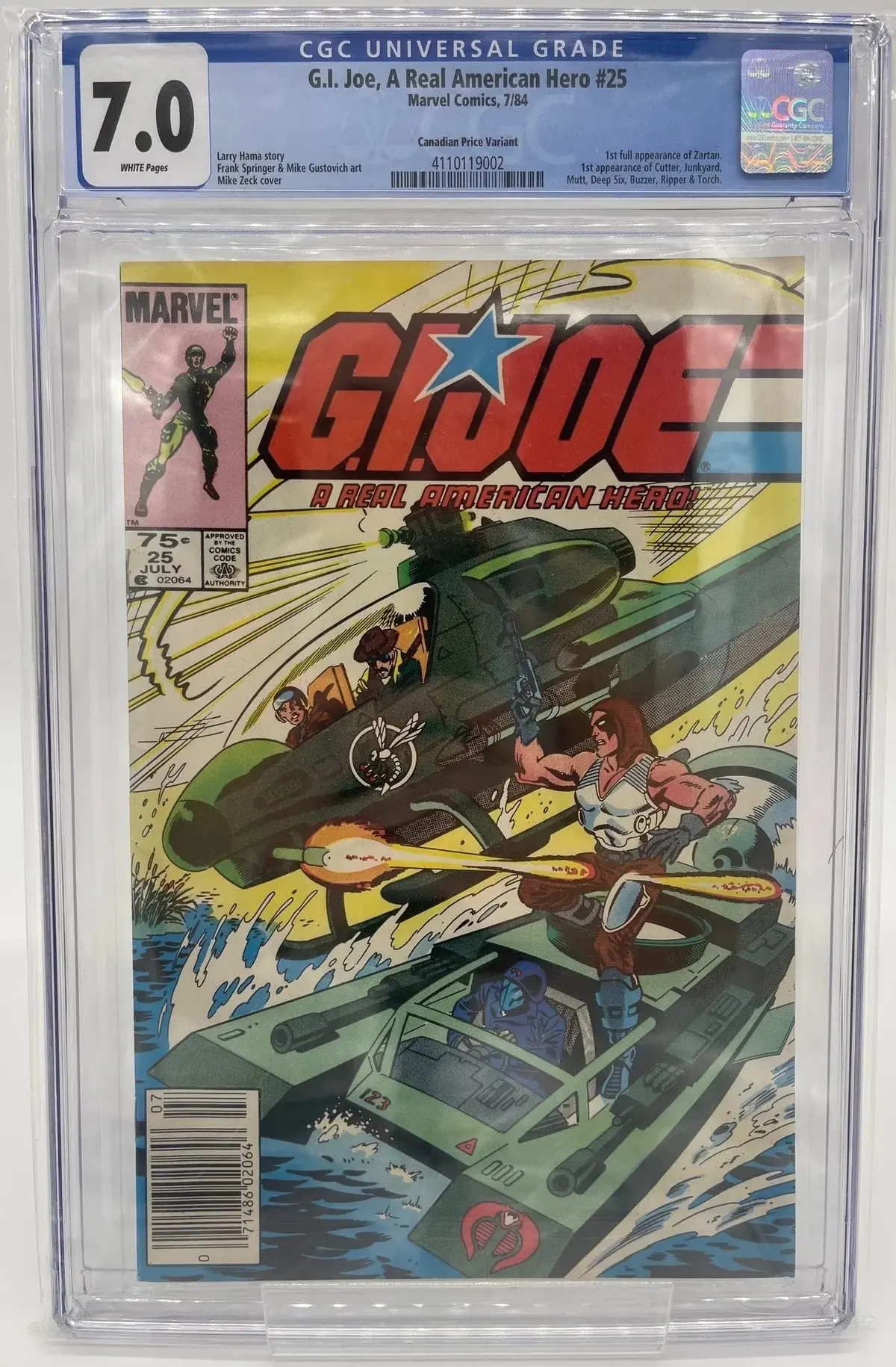 Gi Joe #25 - Cgc 7.0 1