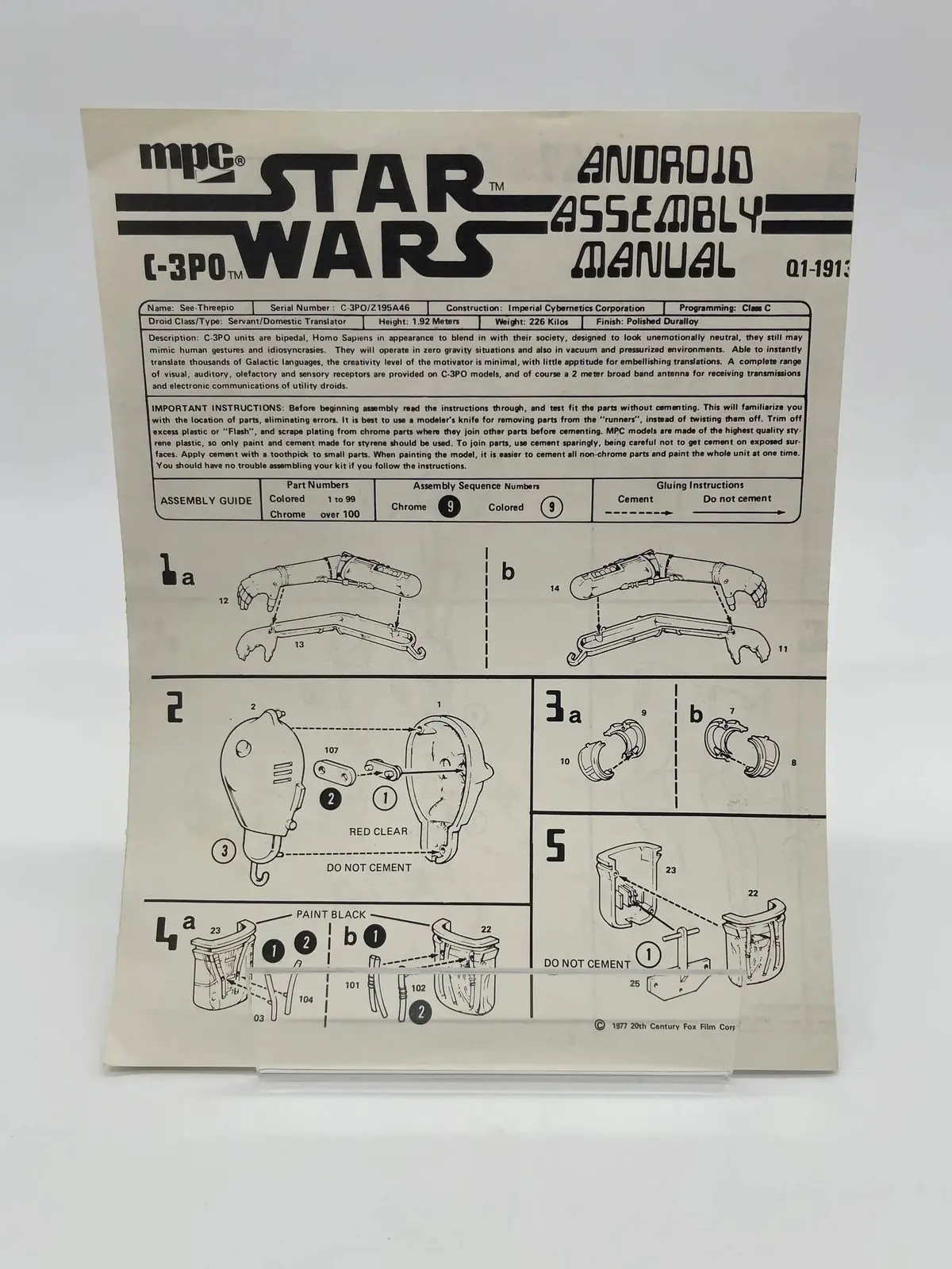 Mpc Star Wars Android Assembly Instructions 1