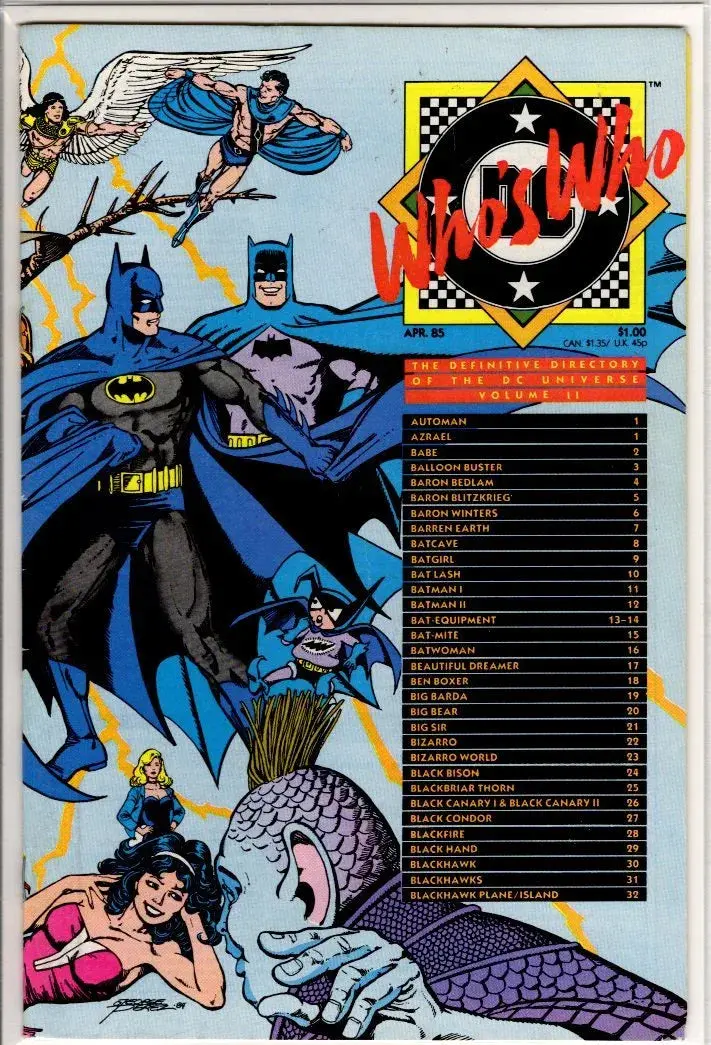 Dc's Who's Who Volume 2 1