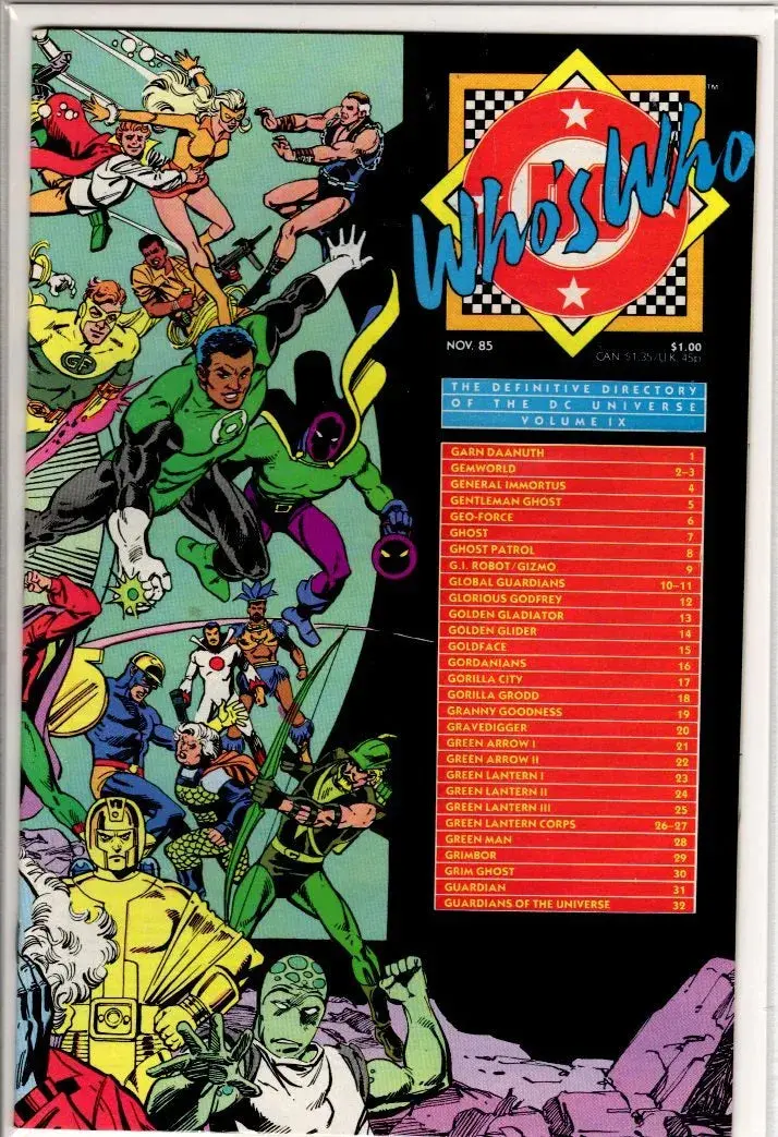 Dc's Who's Who Volume 9 1