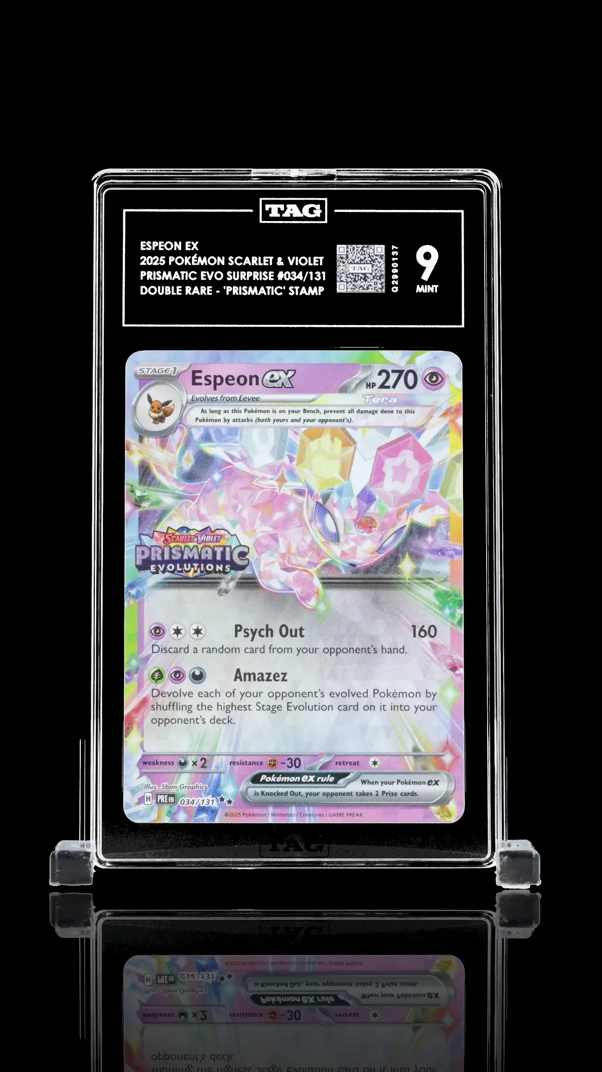 Tag 9 - Espeon Ex #034 Stamped 1